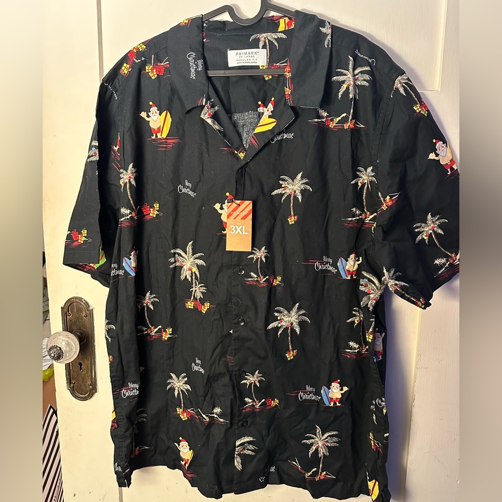 Santa Button Down Shirt